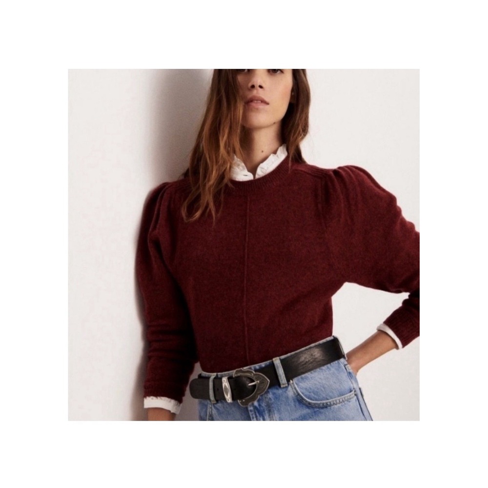 ba&sh Yaly jumper in a burgundy or bordeaux wool-blend Size 0 (US SIZE 2)